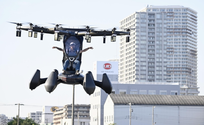 美国Lift Aircraft公司制造的Hexa“evtol”在东京首次亮相国际科技活动